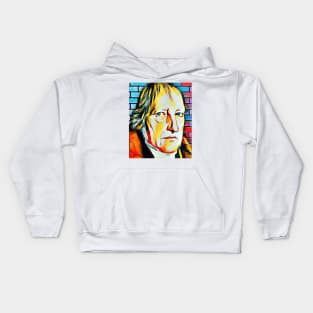 Georg Wilhelm Friedrich Hegel Abstract Portrait | Georg Wilhelm Friedrich Hegel Artwork 4 Kids Hoodie